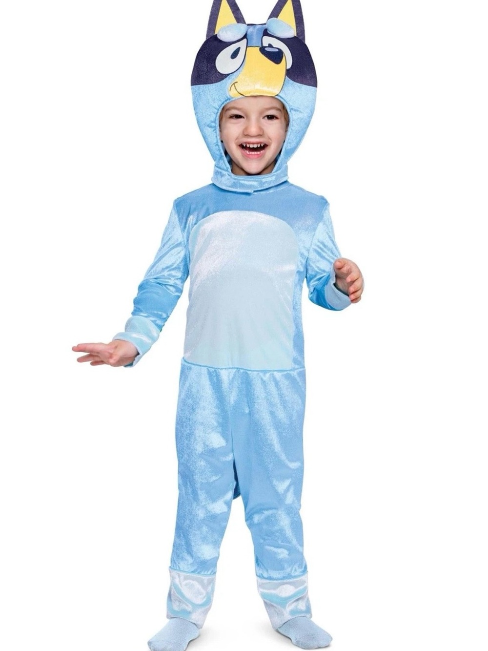 Kids Blue Character Plush Costume - Light Blue Animal Onesie